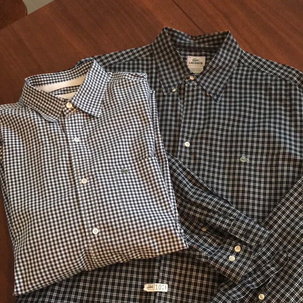Lacoste button downs.